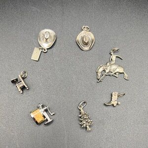 Western Themed Silver Charms
